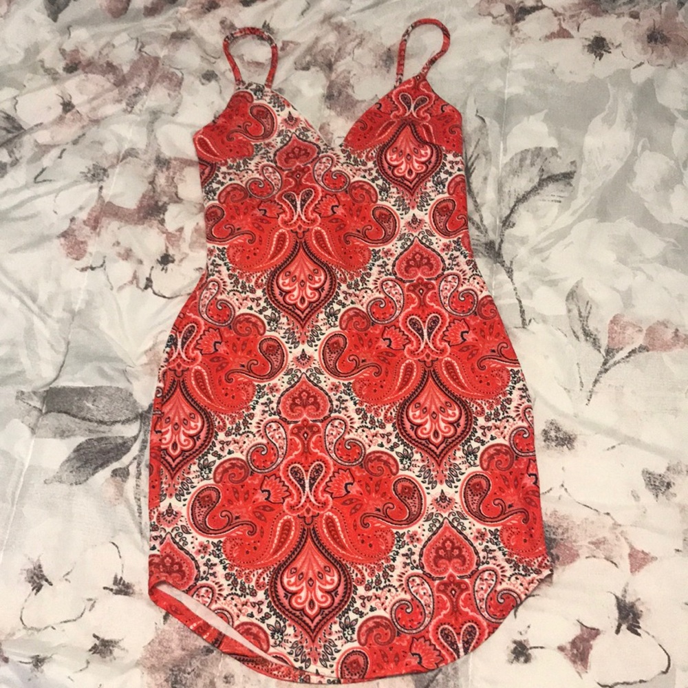 Red Paisley Dress